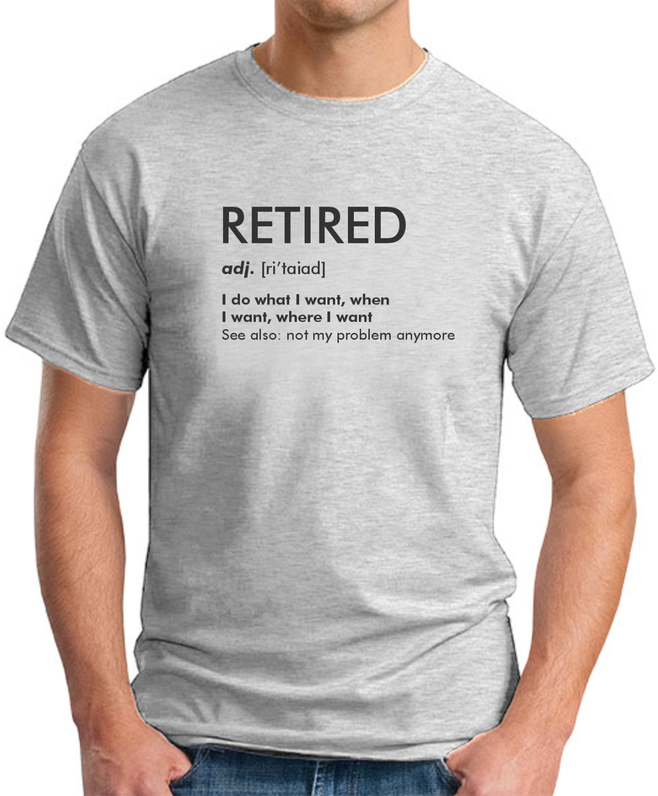 RETIRED (ADJ.) DEFINITION T-SHIRT Father's Day Gift Mens Funny Family Dad Top gallery