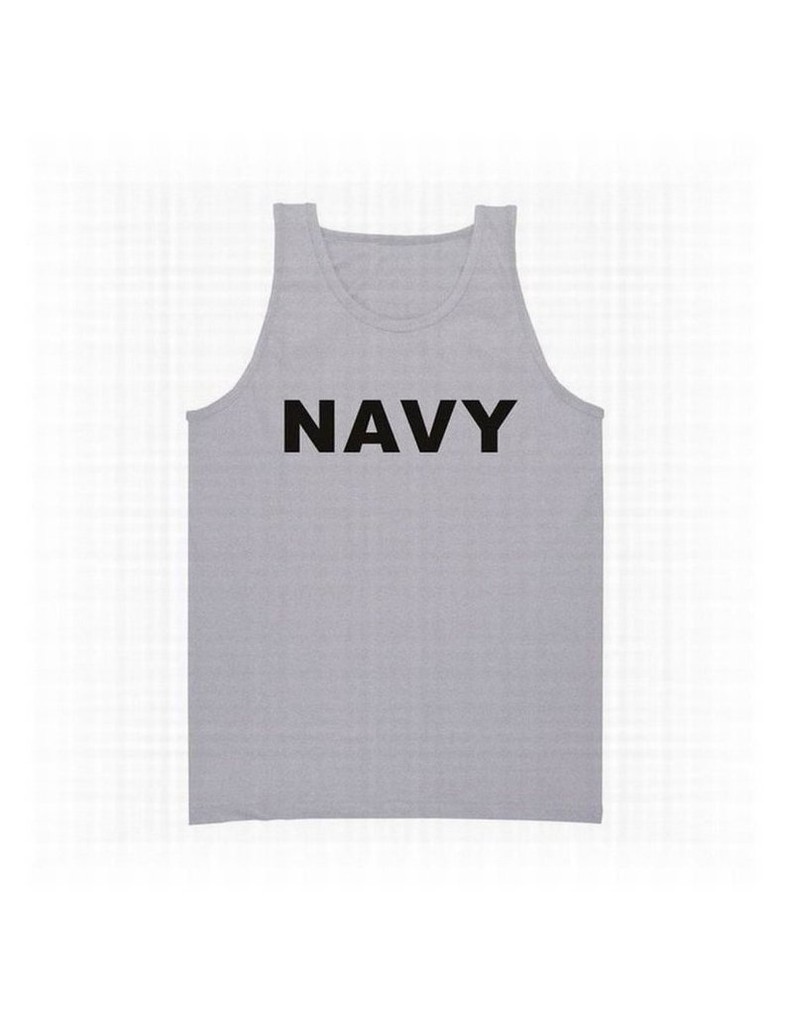 US NAVY TANK TOP T-SHIRT SPORT GREY gallery