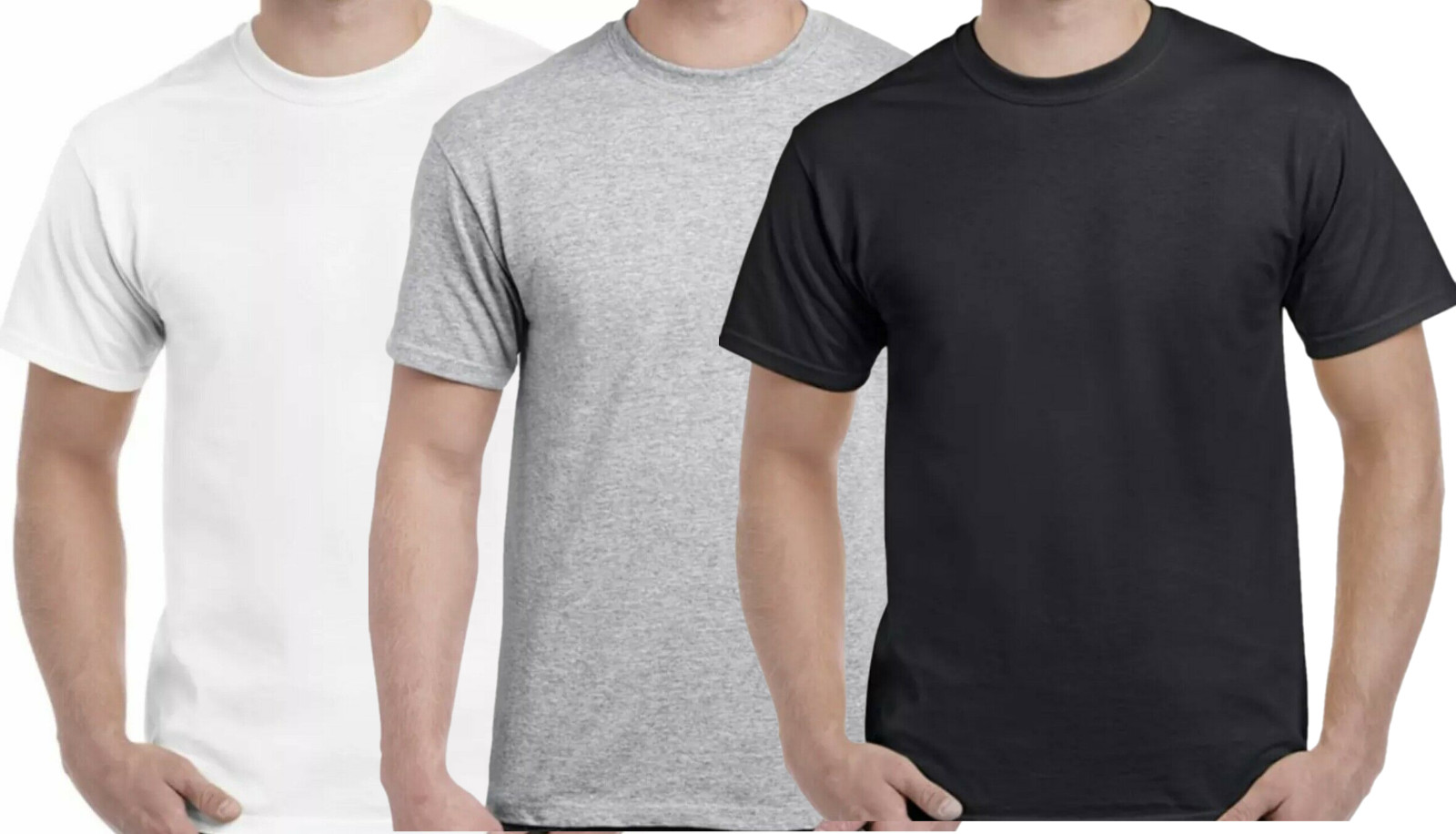 Mens Plain T Shirt Cotton Short Sleeves Summer Tee Crew Neck Top Shirts Blank