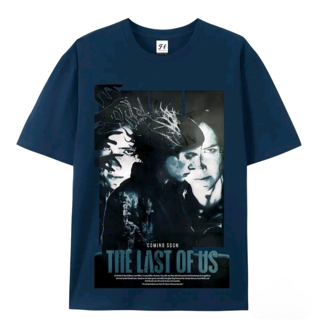 FREELECT X8102 Men's 100% Cotton The Last Of Us Ellie T-Shirt, Navy, 2XL gallery