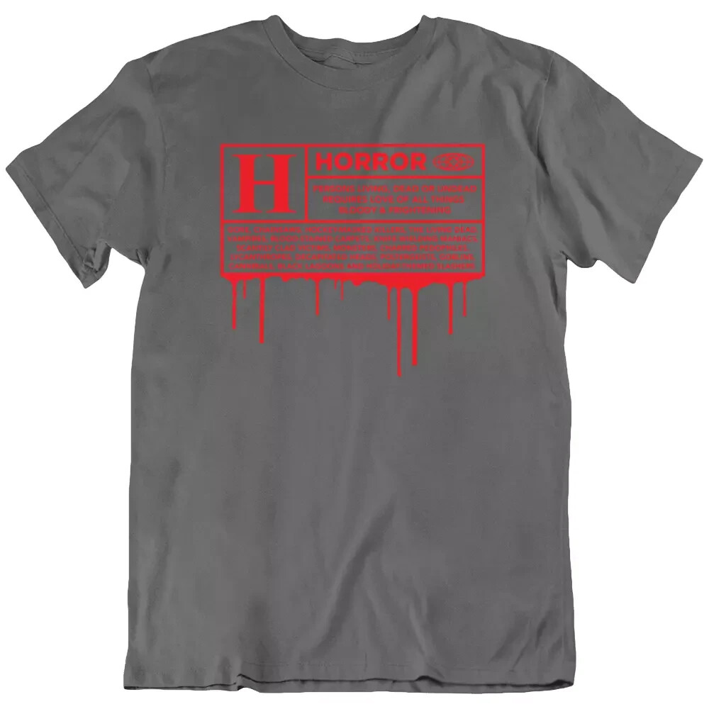 Rated H For Horror Scary Funny Movie Fan T Shirt Tee Gift New gallery