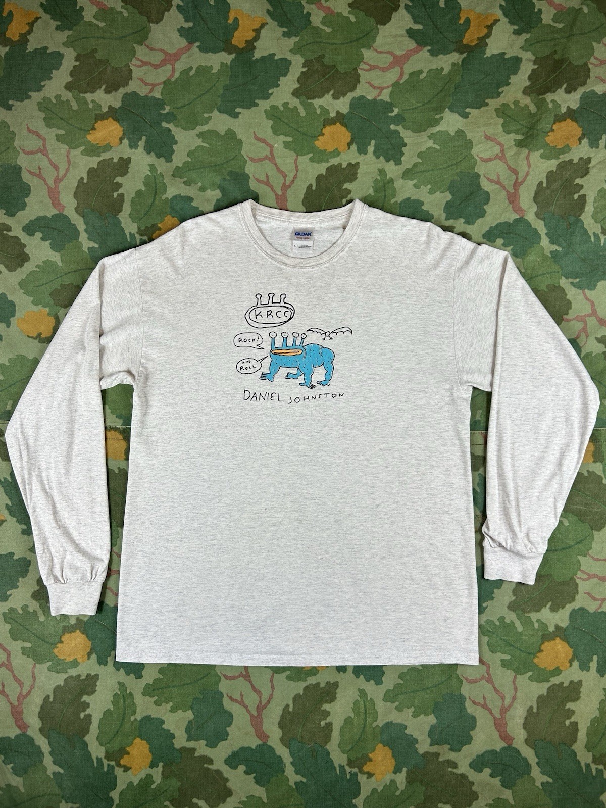 Vintage Daniel Johnston Shirt 00s Sz Large Long Sleeve KRCC Indie Lo-Fi Folk gallery
