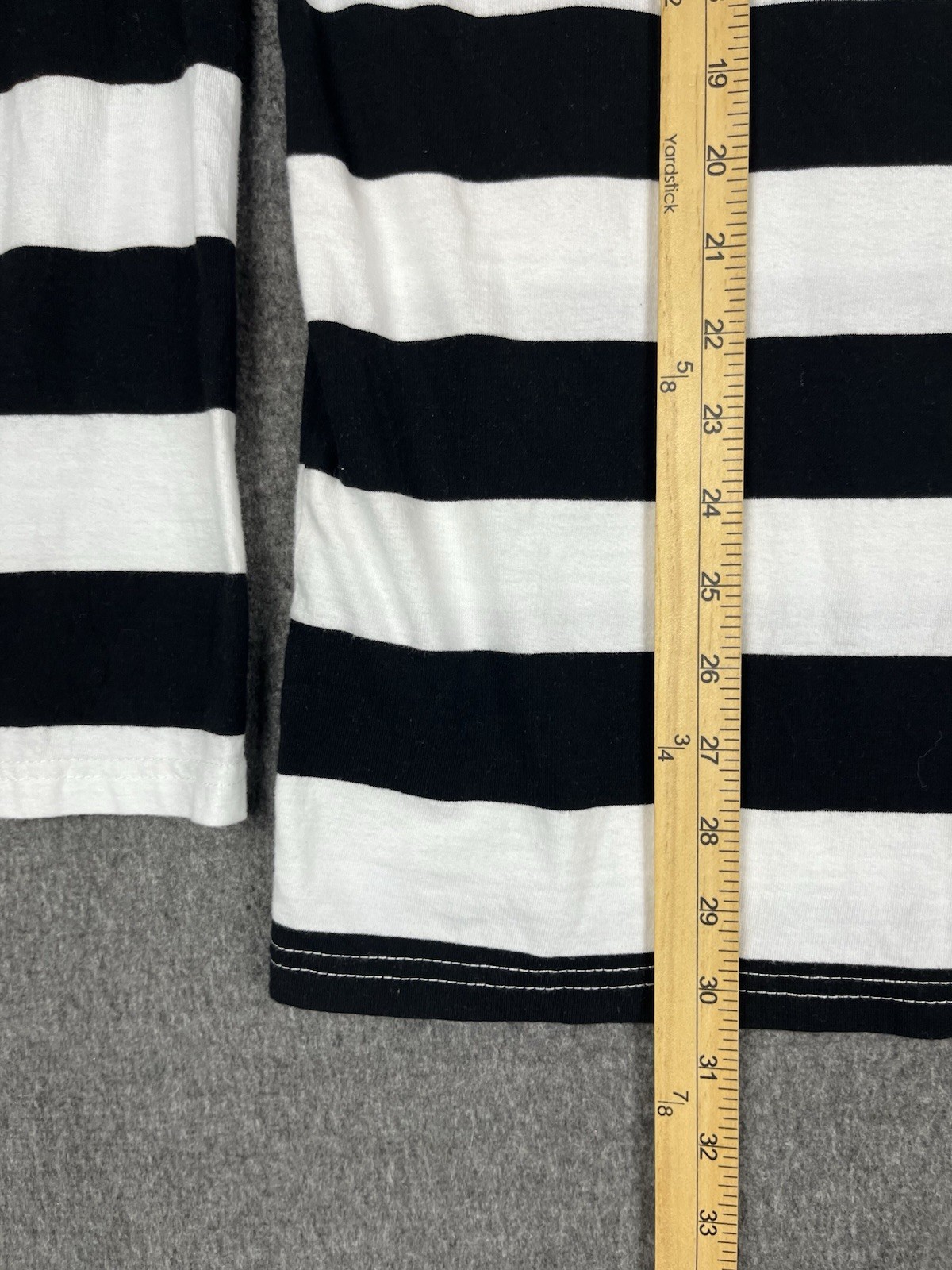 iClosam Shirt Mens XL Long Sleeve White Black Striped Stretch Casual gallery