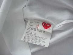 Comme Des Garcons Play Men’s Classic Blk Heart Logo White Color Size Medium, NWT