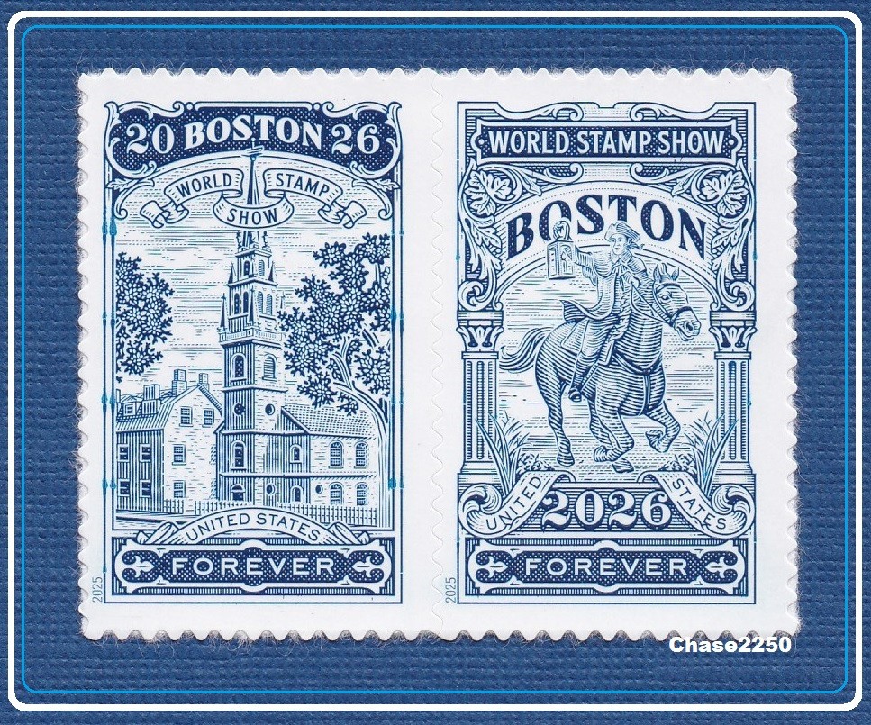 Scott #6029-30 Boston ’26 World Stamp Show (Attached PAIR) 2025 Mint NH