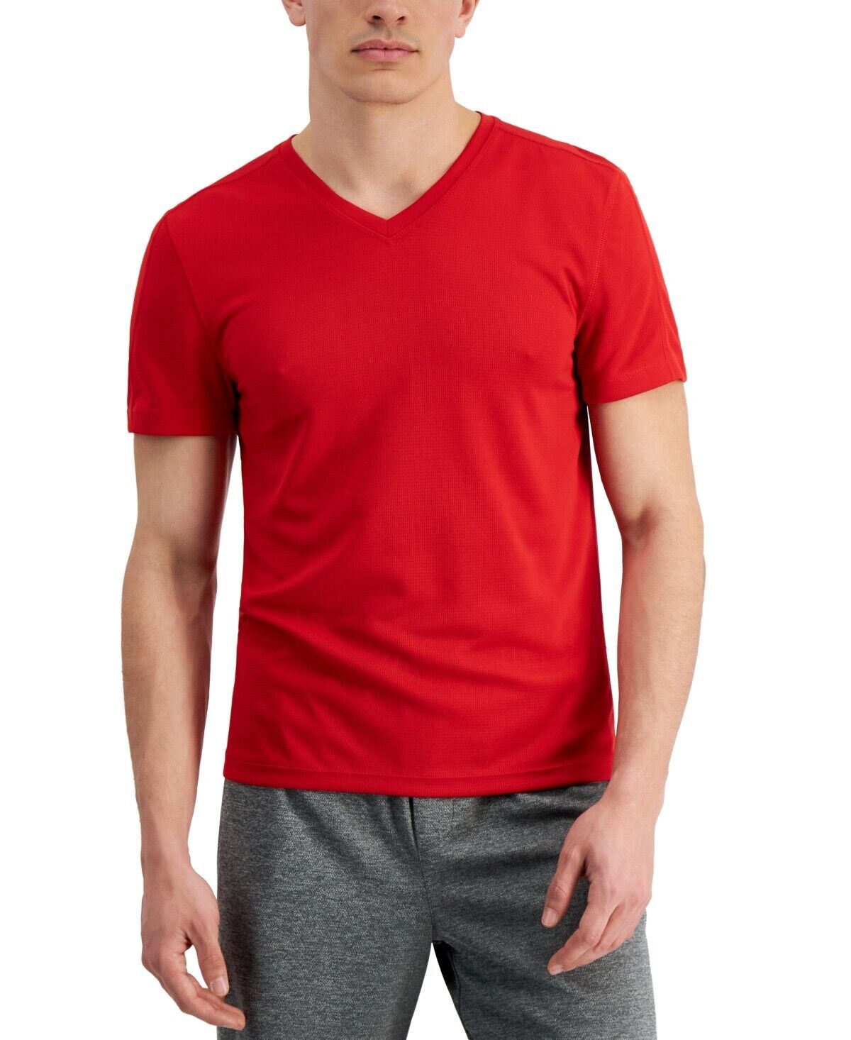 ID IDEOLOGY Men's Licorice Red Birdeye Mesh Short Sleeve T-Shirt NEW Small gallery