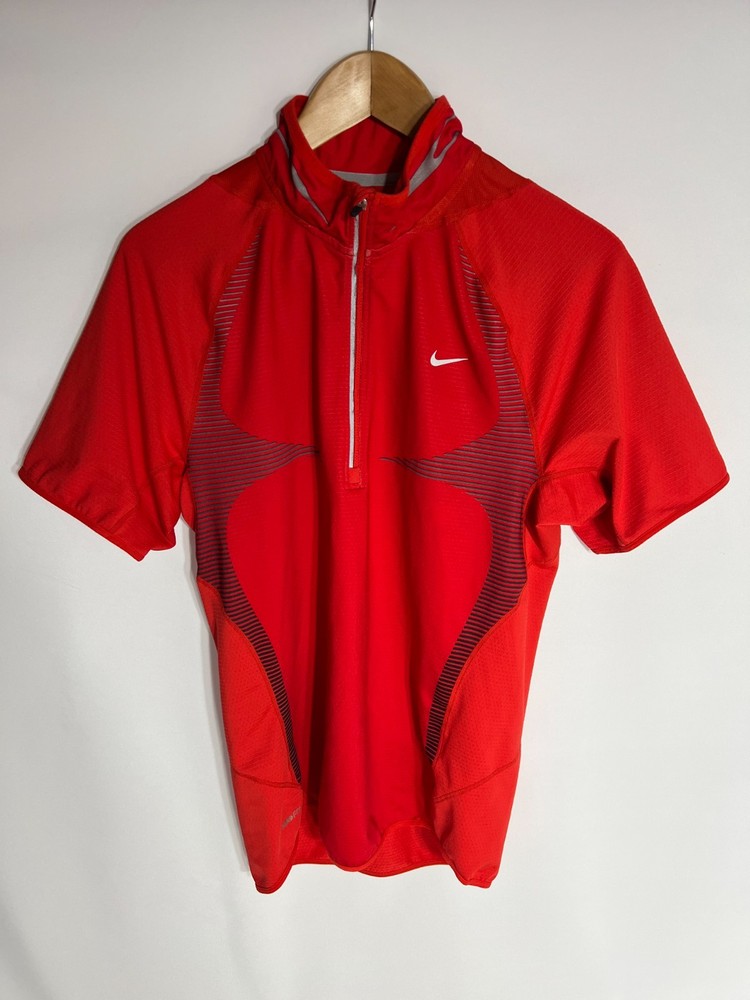 Nike Running T-Shirt Sphere 1/2 zip Dri Fit | Men’s | Red | Small