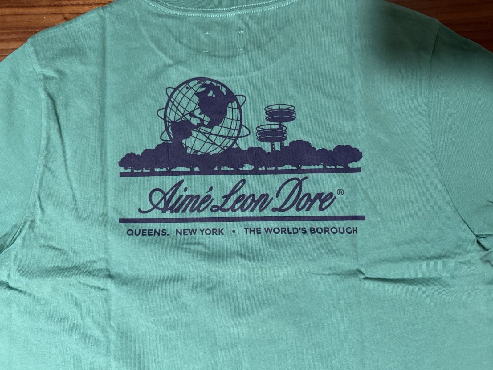 Aime ALD Aimé Leon Dore Unisphere Tee Pine Green FW25 Men’s Size XL Graphic Logo gallery