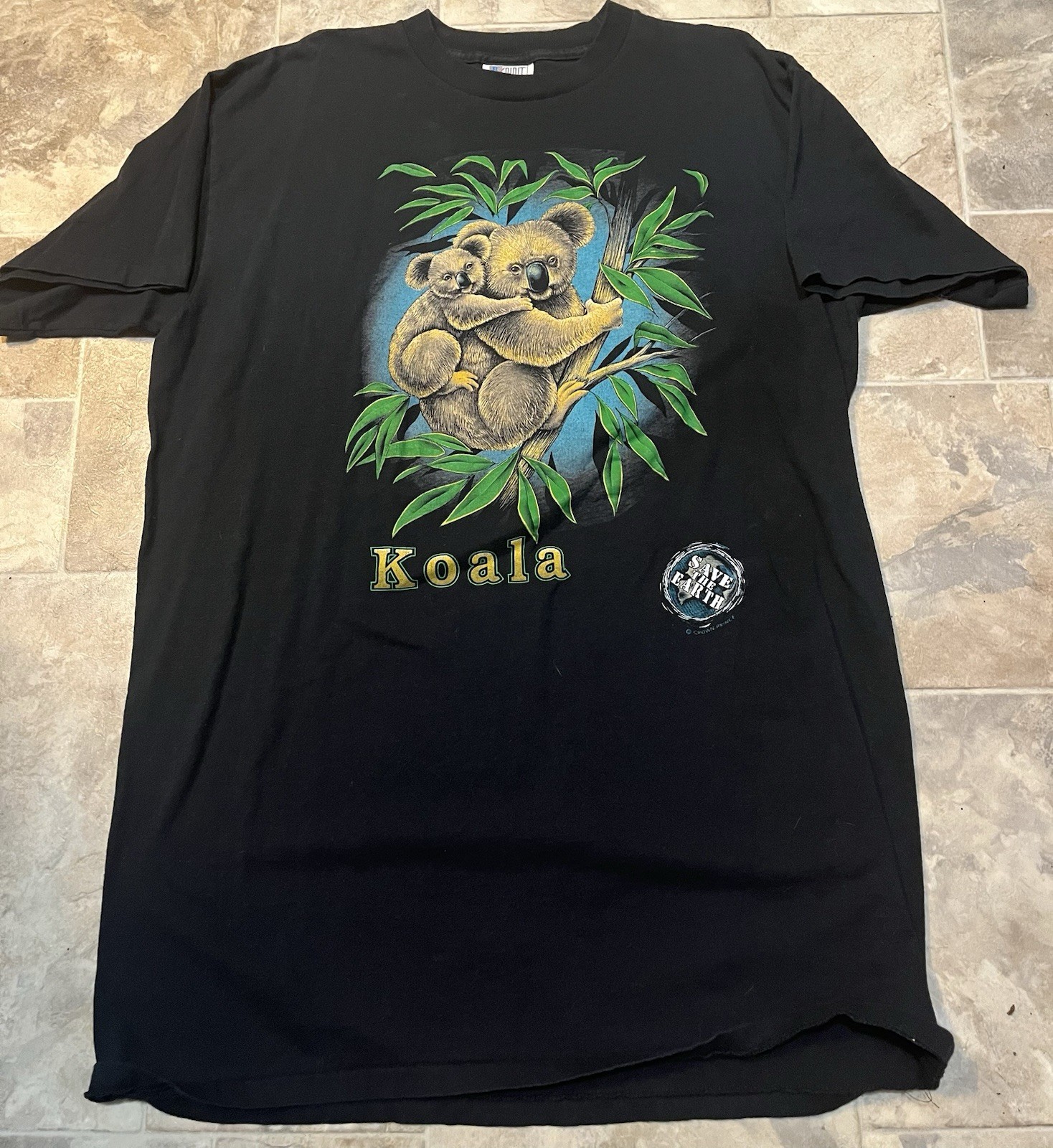Vintage 90s Single Stitch Koala Graphic T Shirt One Size Fits All Nature Animal gallery