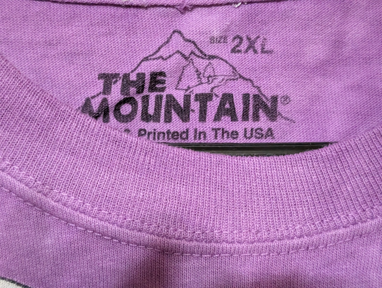 The Mountain T Shirt Men's Purple Colorwear Cat 2XL Retired Logo Tag #1011 gallery