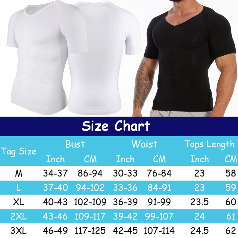 Men Slimming Body Compression Vest T-Shirt Firm Tummy Control Body Shaper Tops gallery