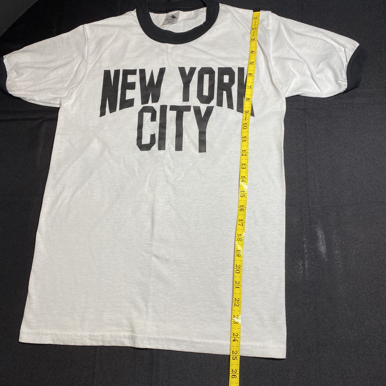 New York City Men's Small Cotton Ringer T-shirt Retro John Lennon Style gallery