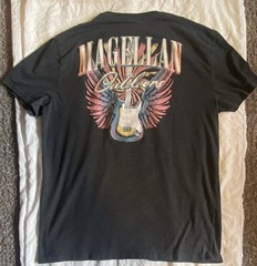 Magellan Outdoors Men’s Black Graphic Print Crew Neck Short Sleeve T-Shirt XL