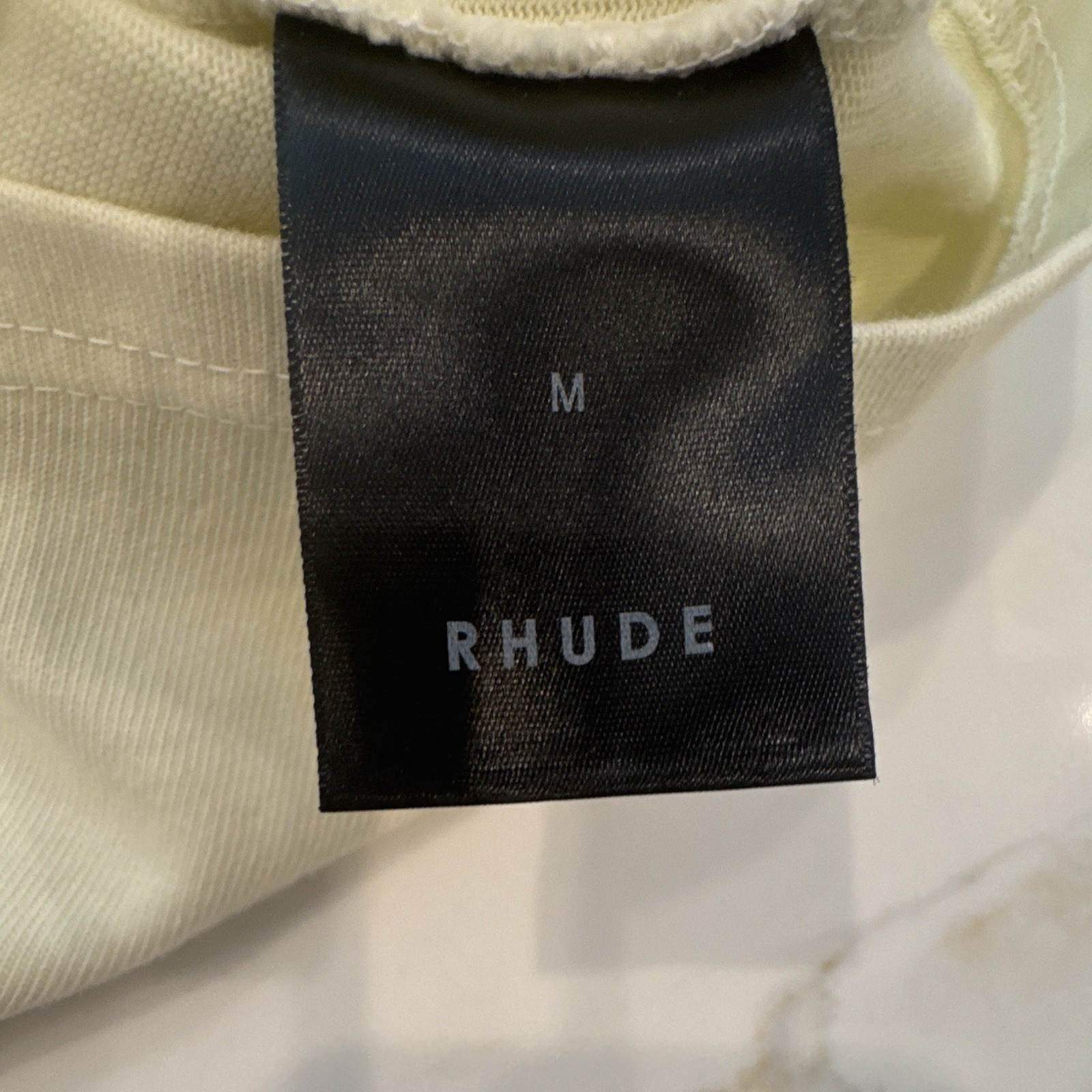 RHUDE Moonlight Badge Tee Men's M White Cotton Graphic Logo Crew Neck Tee gallery