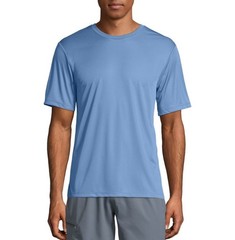 Hanes 4820 Mens Cool Dry Performance T-Shirt Large Light Blue UPF 40+ Sun