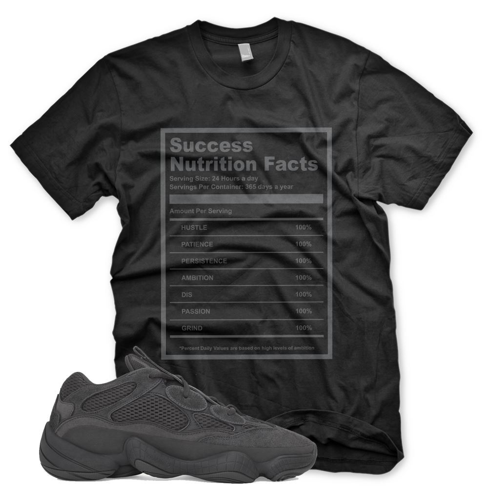 New SUCCESS FACTS T Shirt for Adidas YZ 500 UTILITY BLACK 350 V2