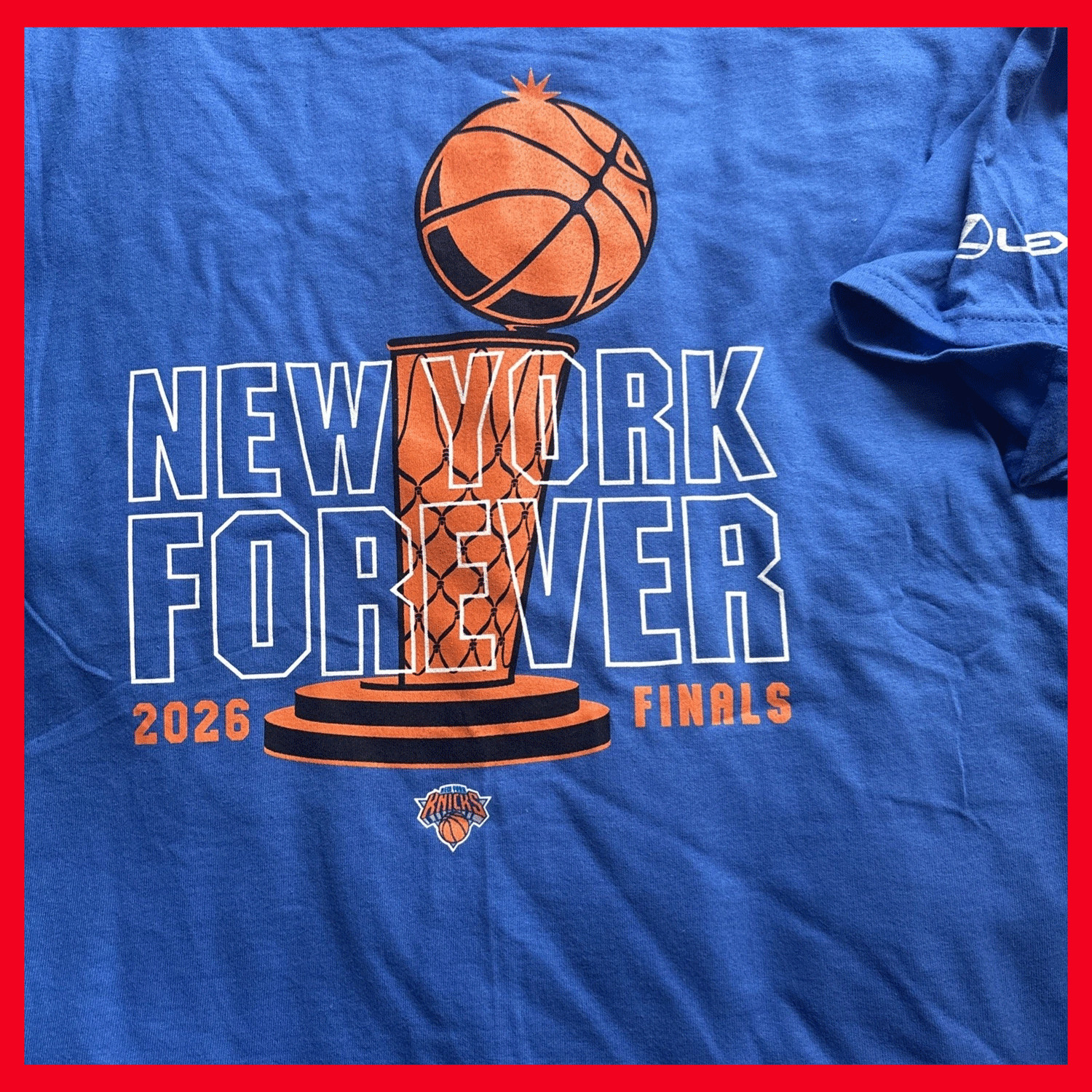 HOT!!! NY KNICKS 2026 FINALS MSG GAME 4 T-shirt With Hand Tag Print Gidan gallery