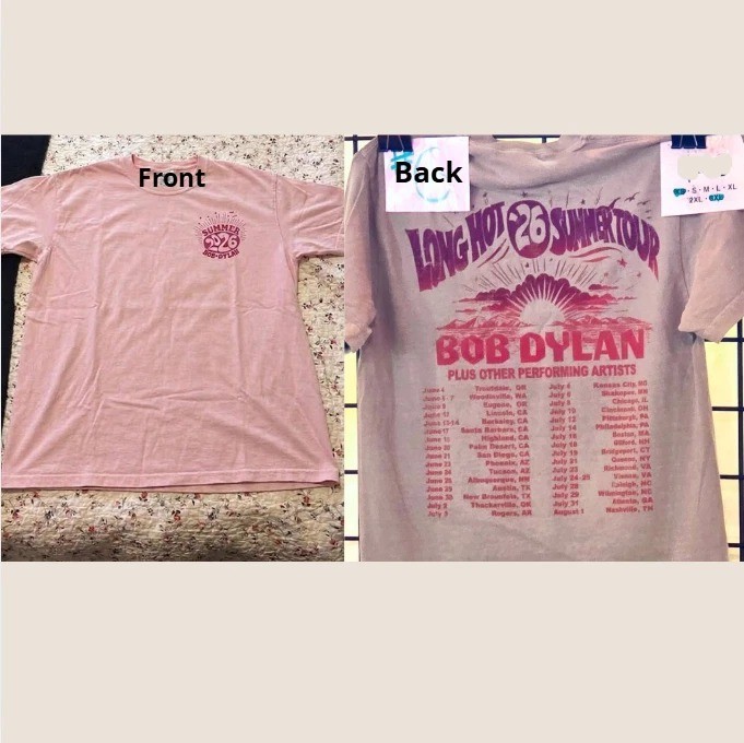 Bob Dylan T Shirt Long Hot Summer Tour 2026 Reprint gallery
