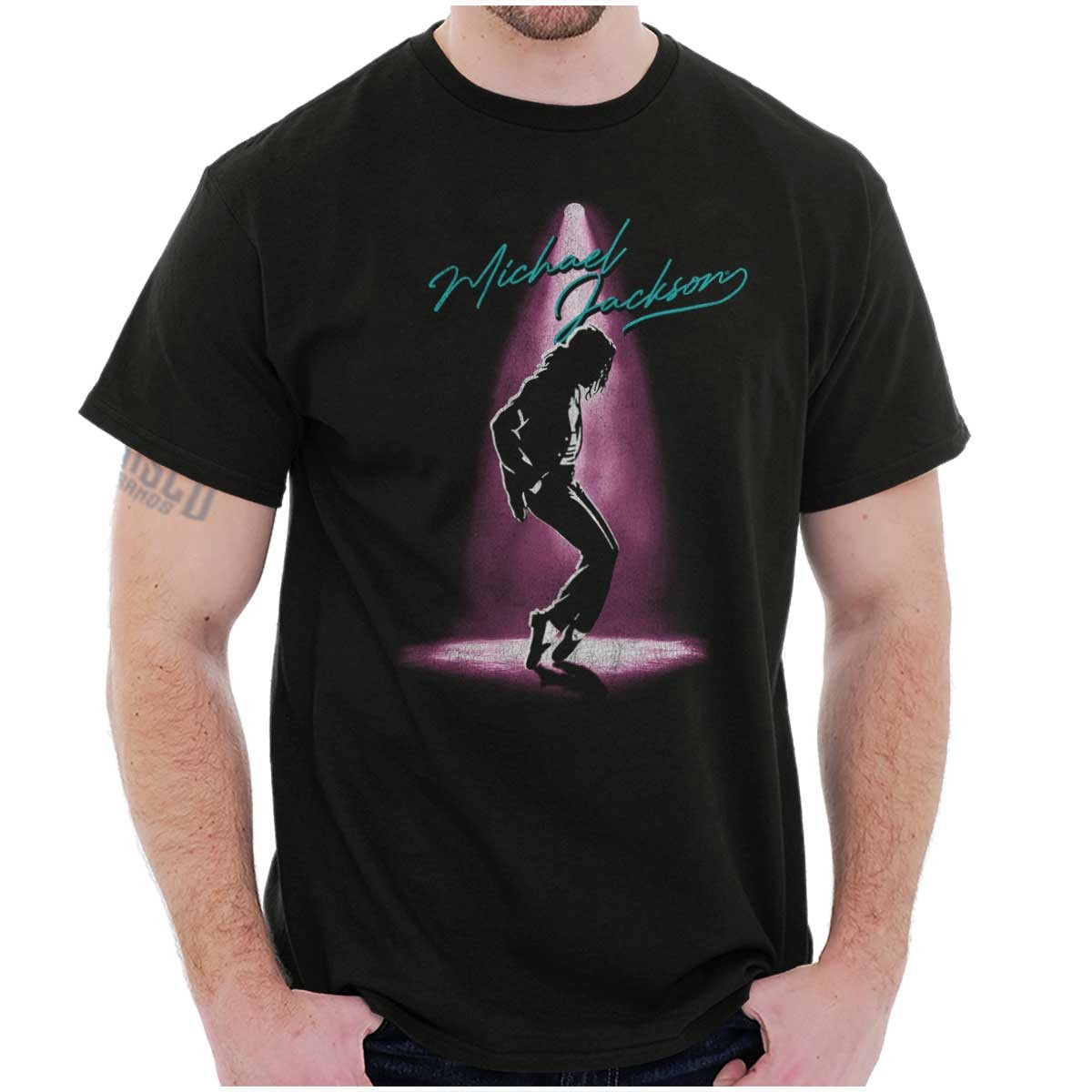Michael Jackson Toe Stand Spotlight Dance Womens or Mens Crewneck T Shirt Tee gallery