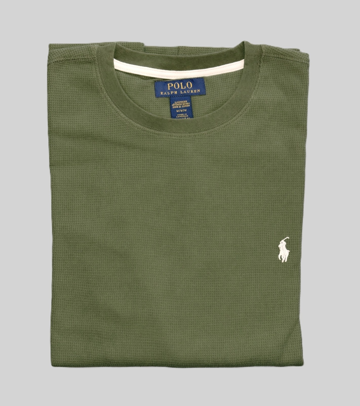 NWT - POLO RALPH LAUREN Mens Waffle Knit Thermal Long Sleeve Shirt-OLIVE - S-XXL gallery