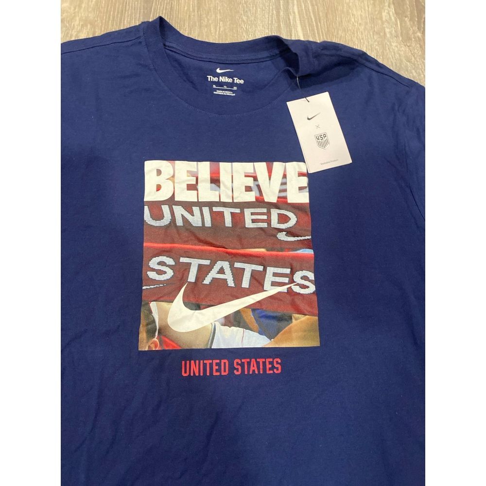 Men's XL Nike Believe United States Patriotic Graphic T-Shirt Blue New with Tags gallery