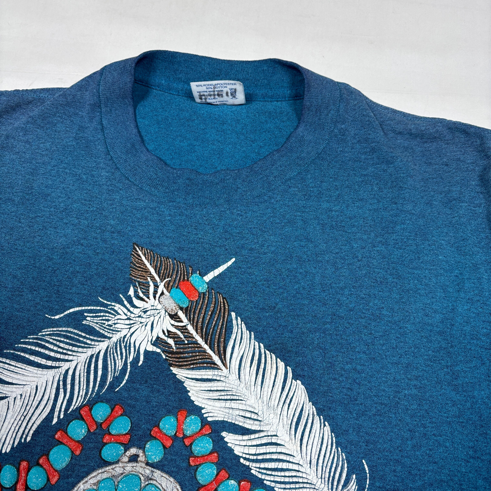 VTG 80s TeeJays Hef-T Single Stitch New Mexico Southwestern Graphic T-Shirt L gallery