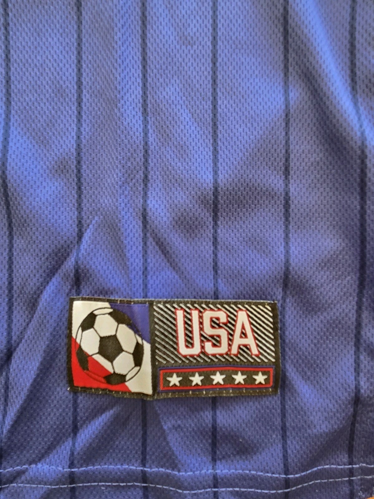NWT Brooklyn Cloth USA Soccer Jersey Men's L, Retro Pinstripe Collar Shirt gallery
