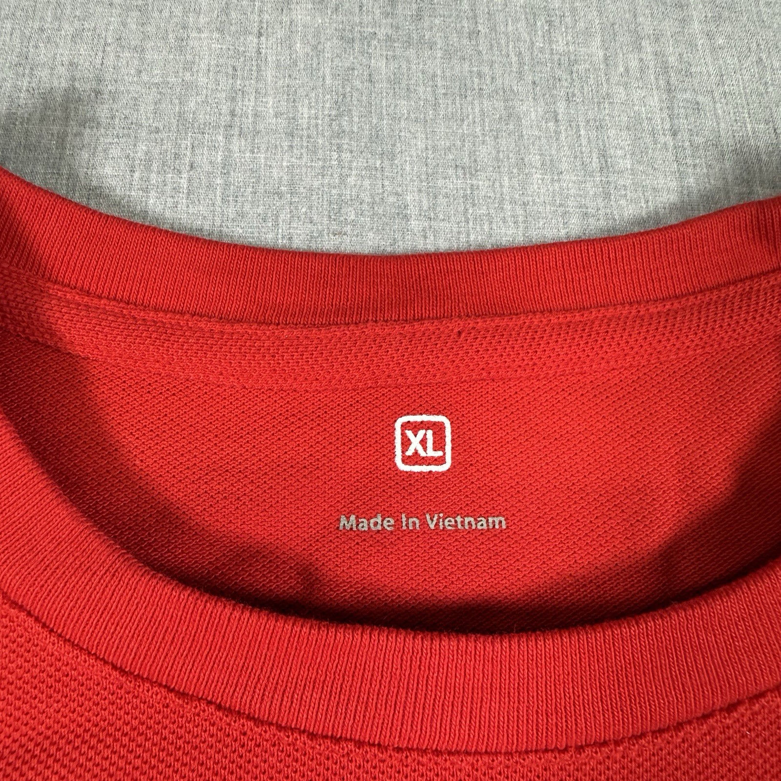 Vintage Apple Store Employee Red Knit Short Sleeve Shirt Logo 100% Cotton XL gallery