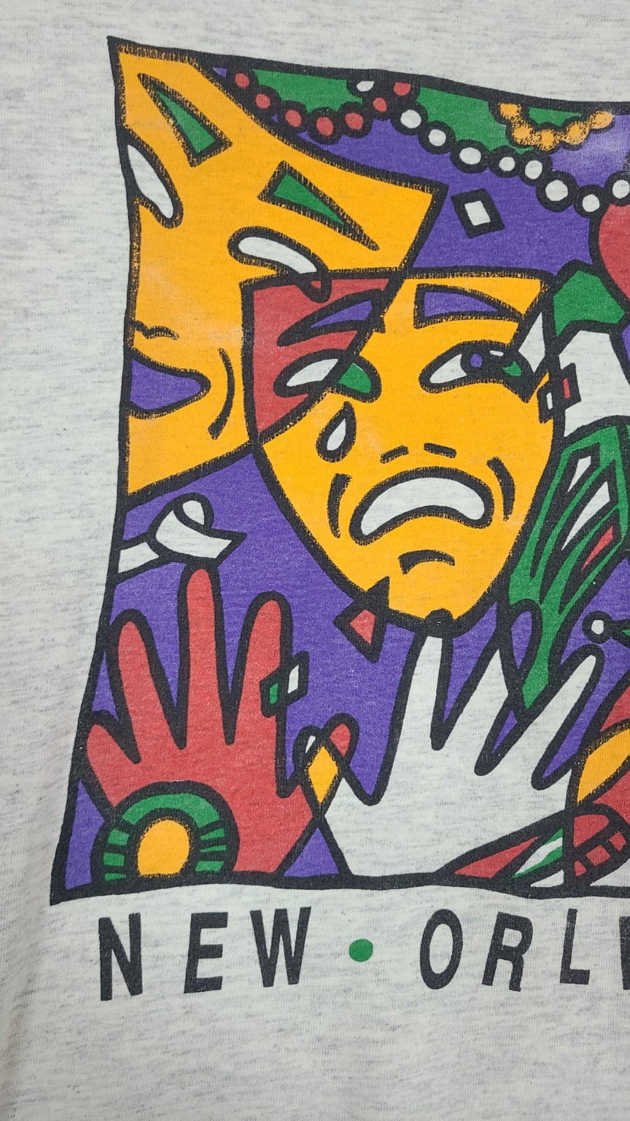 Vintage 90s New Orleans Mardi Gras T-Shirt Size M Single Stitch Teejays gallery