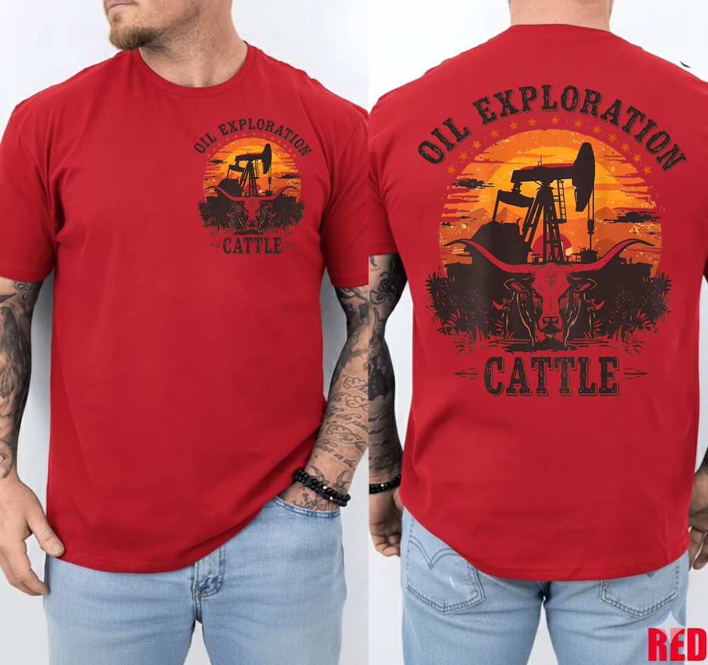 CTT Oil Exploration & Cattle Company Texas T-Shirt | Front & Back Print gallery