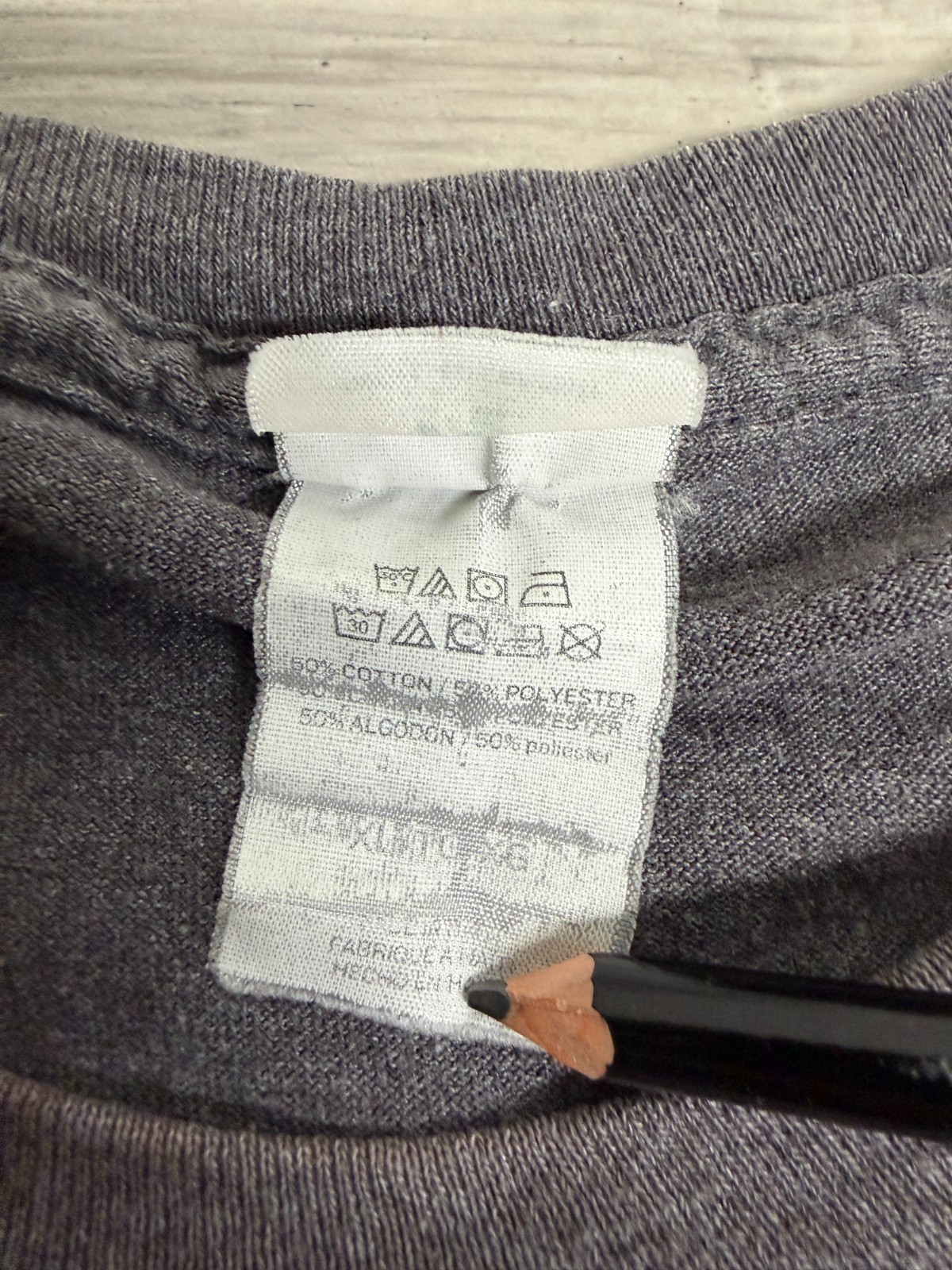 Hanes Ecosmart Blank T-Shirt Men's XL Dark Heather Gray Short Sleeve 50/50 gallery