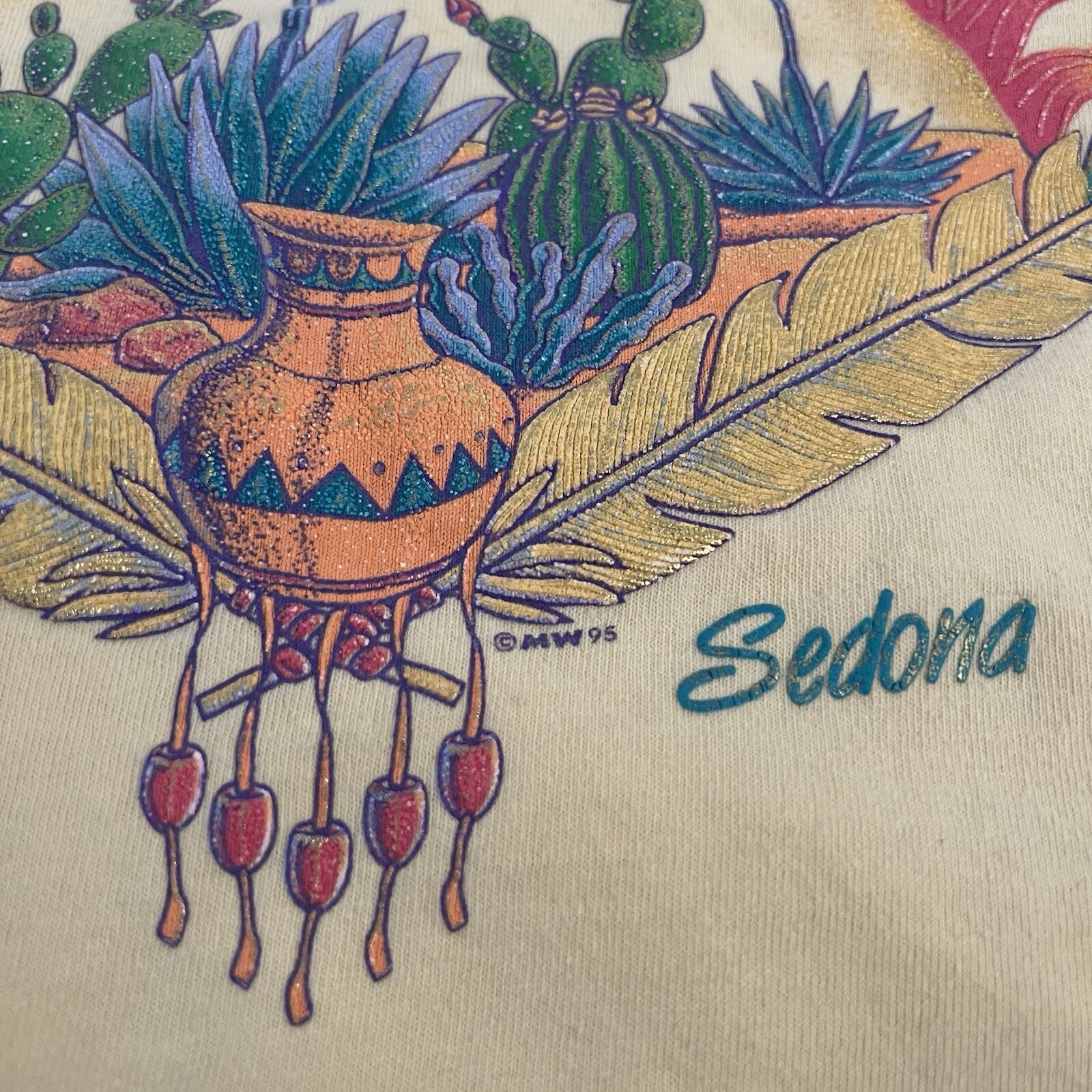 Vintage 90's ANVIL T Shirt 1995 Sedona AZ Made USA Single Stitch Men's LARGE gallery