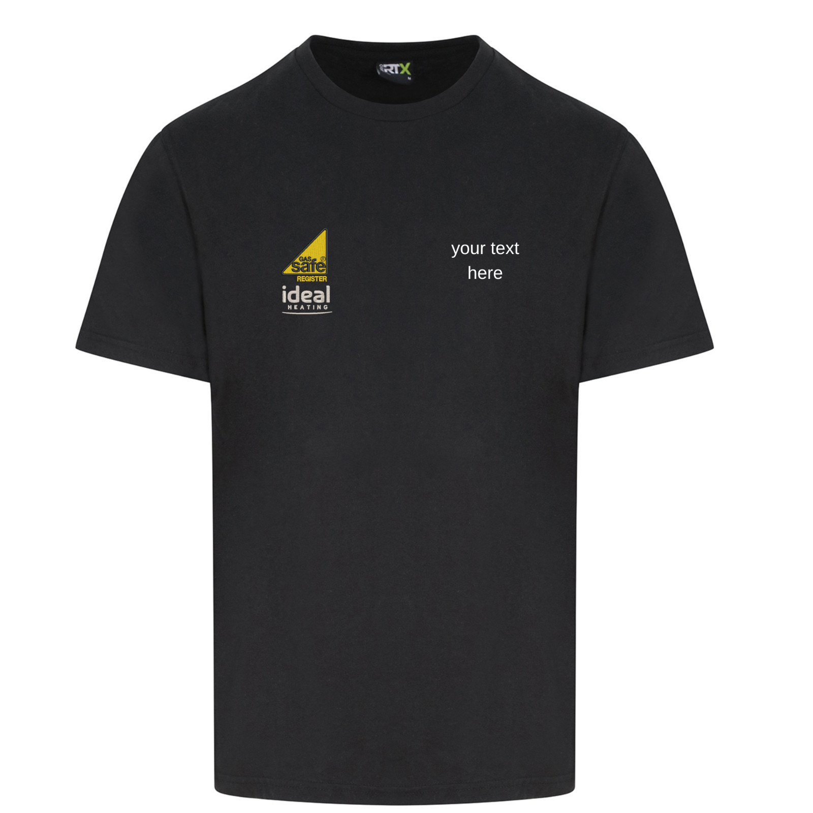 T-shirt Gas Safe Ideal Heating Plumber Work Wear - Customised With Your text gallery