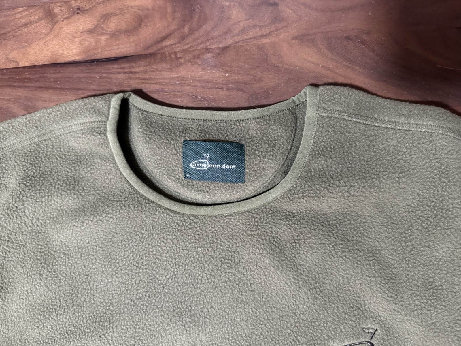 Aime Leon Dore ALD Golf Long-Sleeve Fleece Tee Winter Moss Embroidered Logos XL gallery