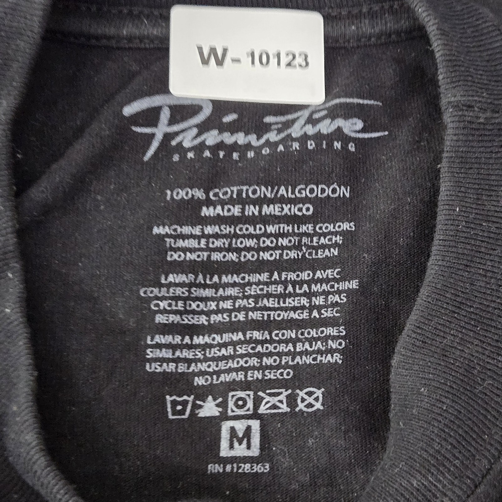 Primitive Men Shirt M Black Graphic Letter Rose Rhinestone Logo Short Sleeve gallery