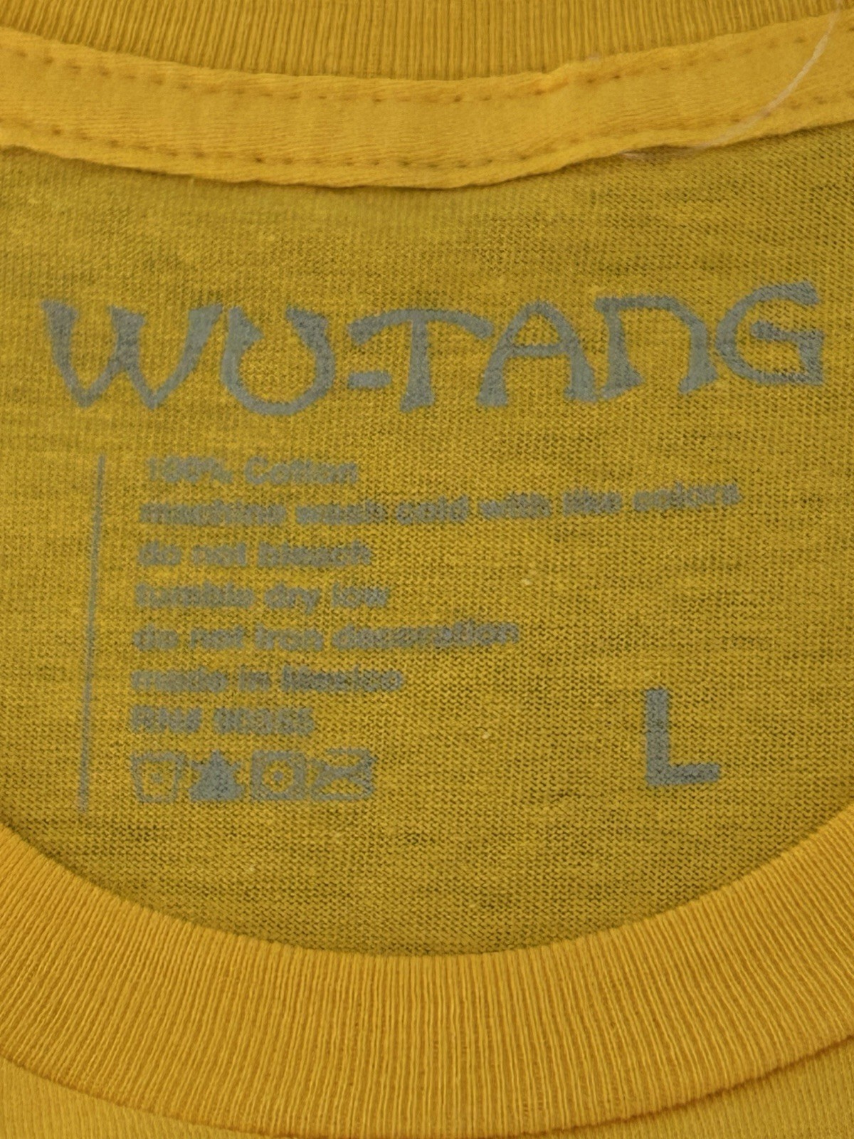 Wu-Tang Clan T-Shirt Graphic Print Rap Tee Yellow Adult Size Large gallery