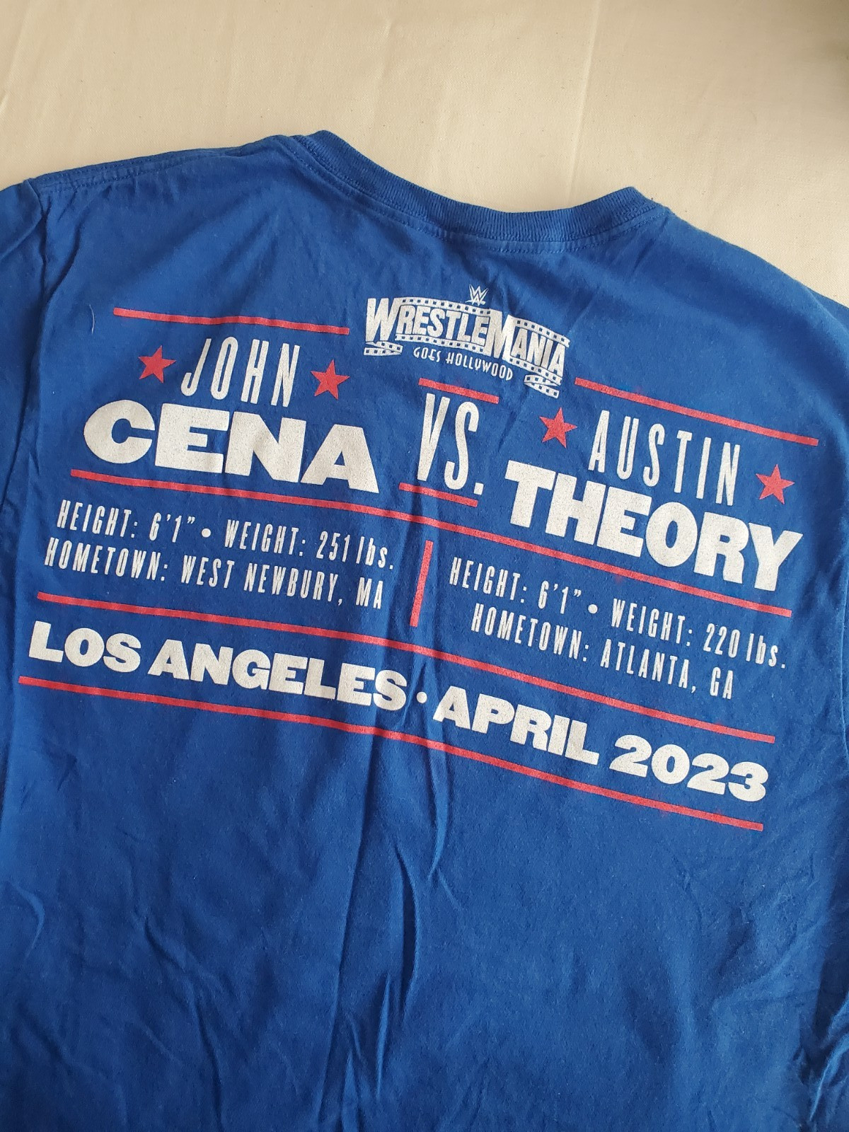 WWE WrestleMania 39 T Shirt John Cena Sofi Stadium LA Official 2023 Medium gallery