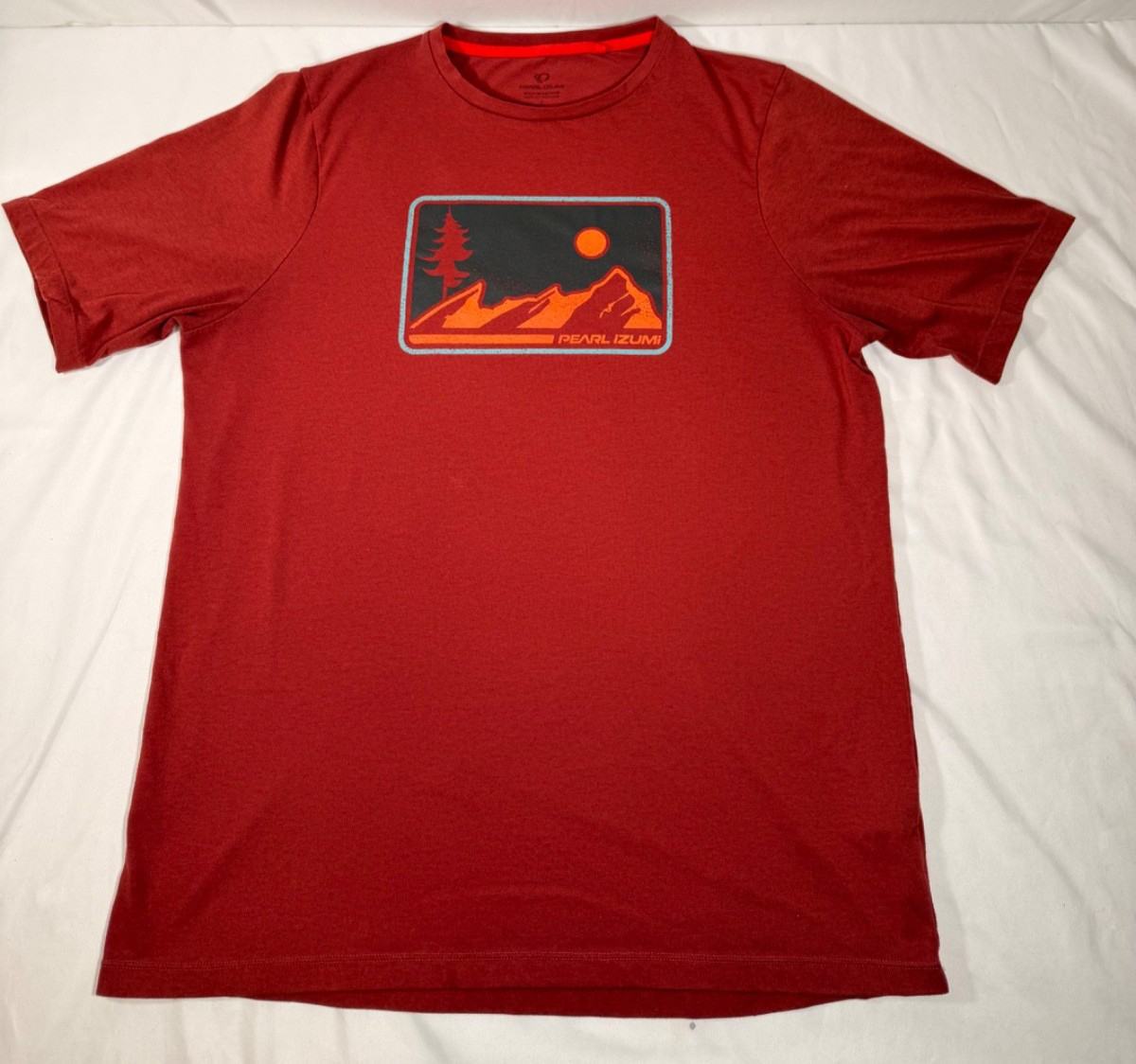 Pearl Izumi Men's Mesa T-Shirt Large Mountain Red Maroon Cycling Performance gallery