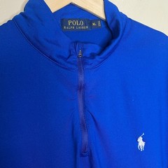 Polo Ralph Lauren 1/4 Zip Pullover XL Mens Shirt Preppy Golf Blue Long Sleeve