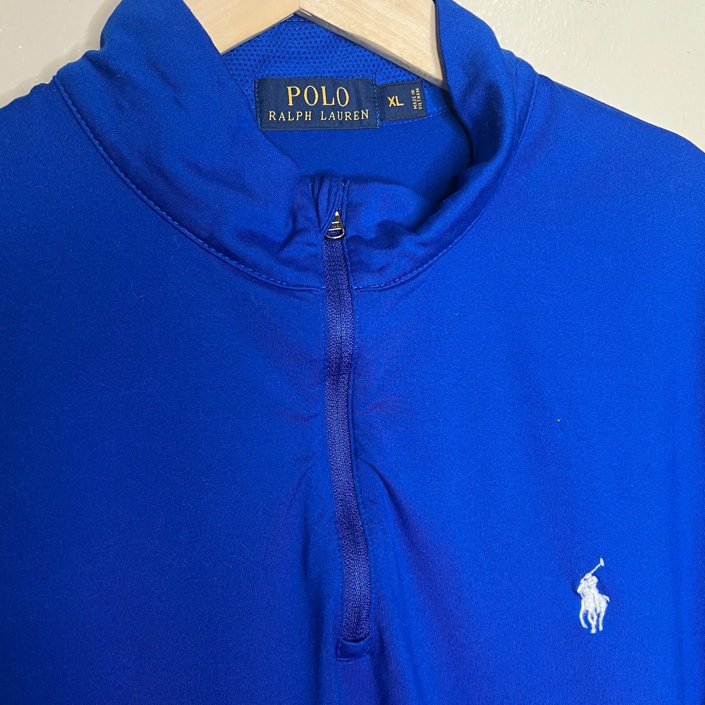 Polo Ralph Lauren 1/4 Zip Pullover XL Mens Shirt Preppy Golf Blue Long Sleeve gallery