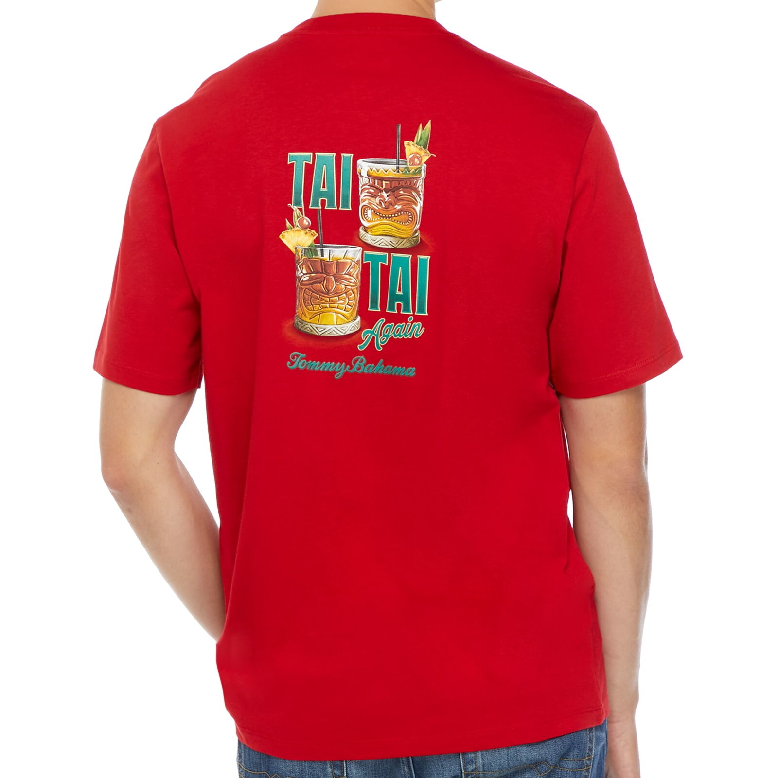 Tommy Bahama TAI TAI Again Mens Regal Red Graphic Crewneck T-Shirt $50 gallery