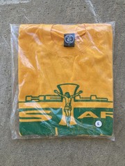 Hellstar Studios Path To Paradise Jesus Tee Golden Yellow Green Print Cross New
