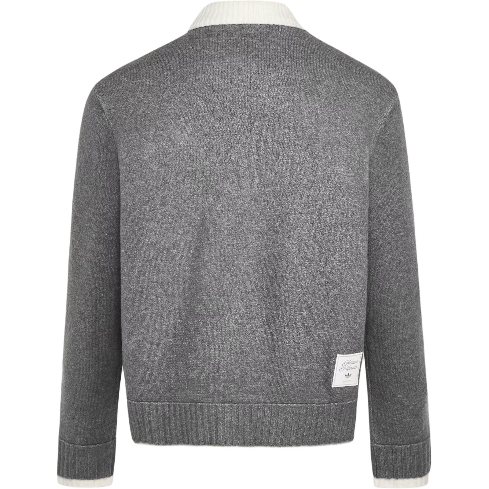 Adidas Originals REFINED LUXE Sweaters Men's Gray/White Lapel Moderate KS2907 gallery