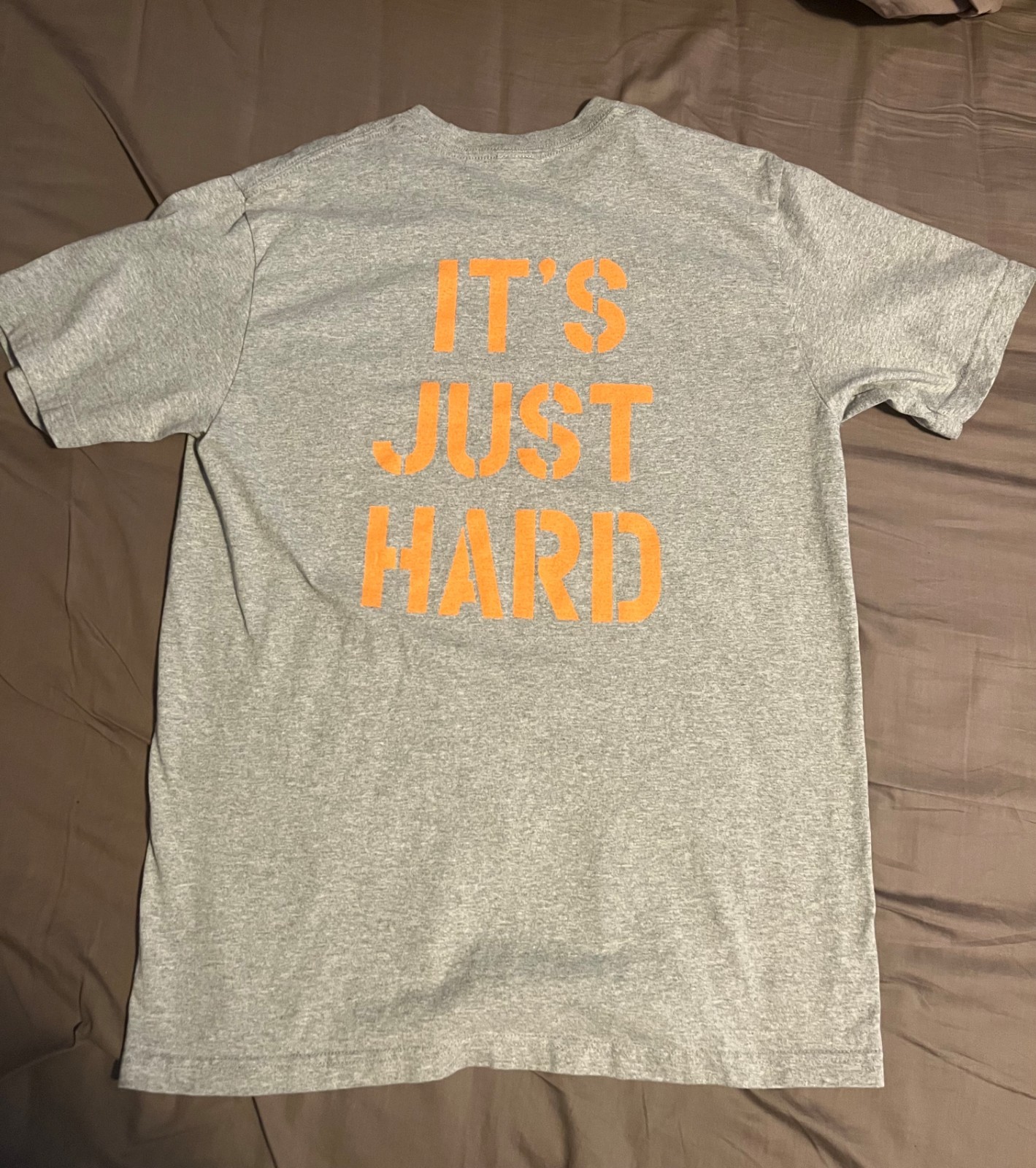 Supreme SS26 “It’s Just Hard” Graphic Tee Heather Grey Orange Sz M Authentic gallery