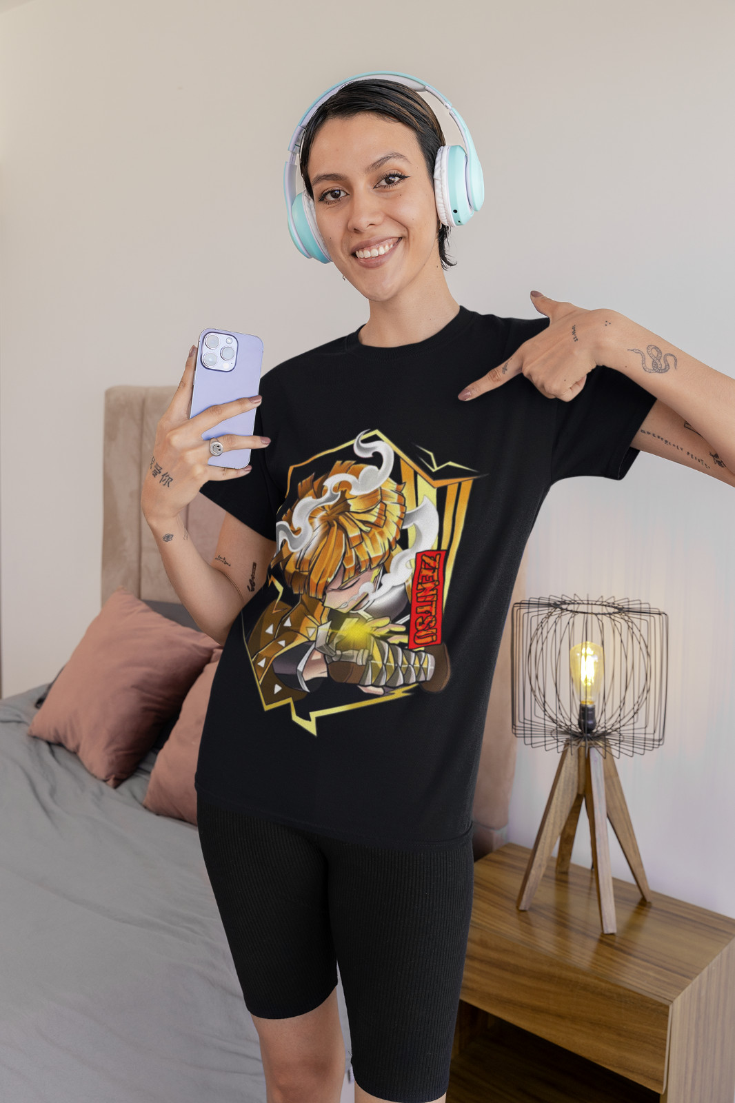 Demon Slayer Shirt Zenitsu Tshirt Tanjiro T-Shirt Muzan Doma Tee Inosuke Nezuko gallery