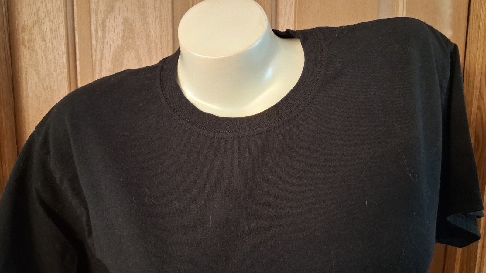 Hanes Comfort Blend Black Tee Crew Neck Short Sleeves Size M gallery