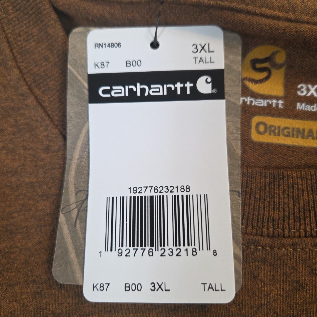 Carhartt Heavyweight K87 Pocket Tee Shirt Mens 3XLT Tall Workwear gallery