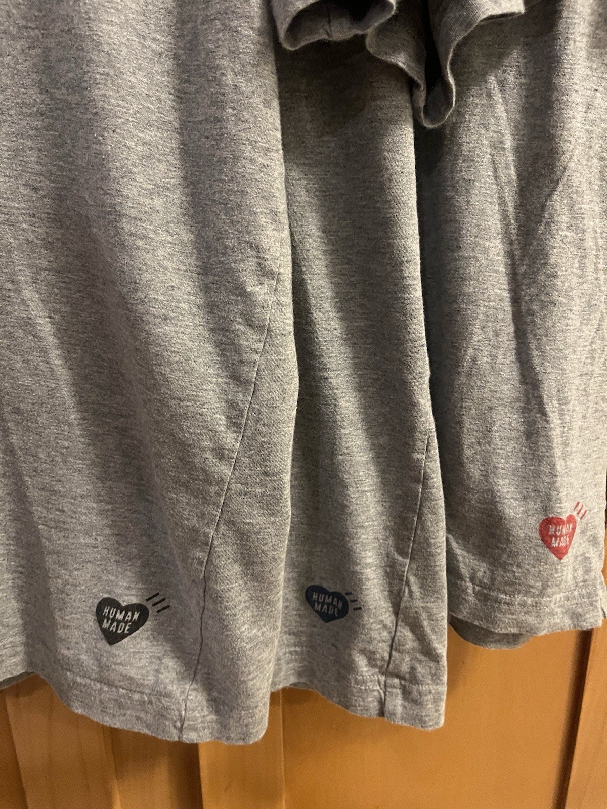 HUMAN MADE Plain Gray Shirts - THREE Size (M) Medium T-shirts - NIGO Streetwear gallery