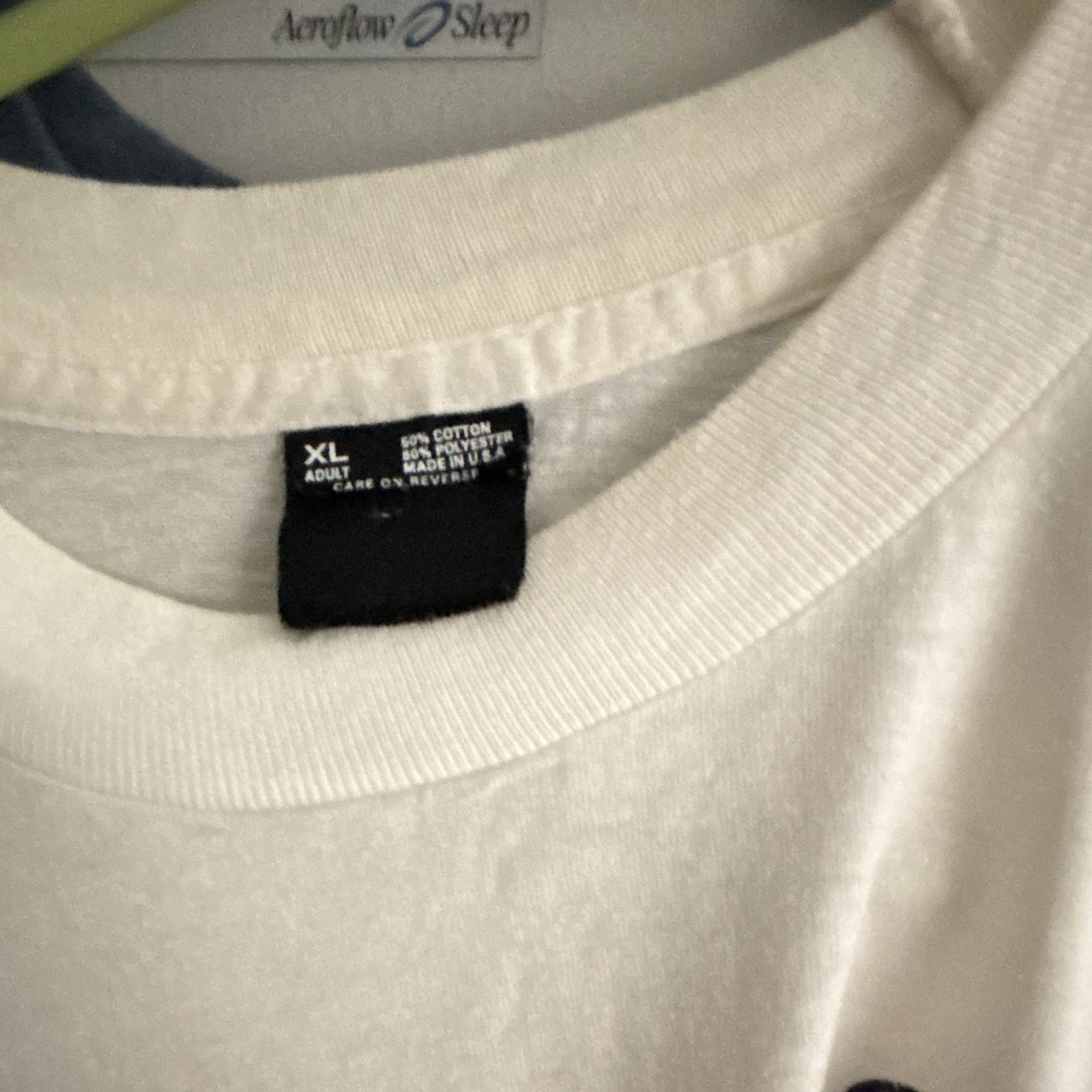 Men’s XL White Graphic Print Crew Neck Short Sleeve Jersey T-Shirt Cotton Blend gallery