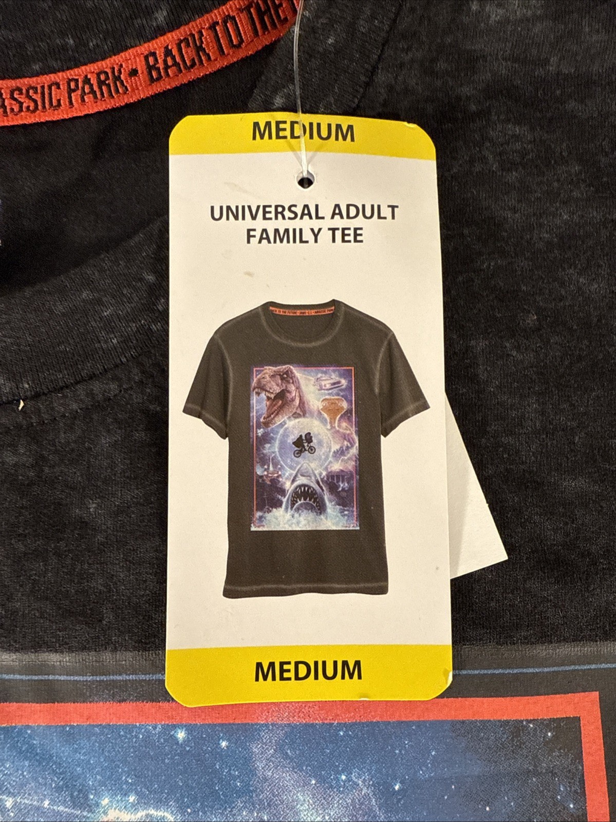 Adult Black M Unisex Universal Mineral Wash Fabric Ribbed Knit Collar Family Tee gallery